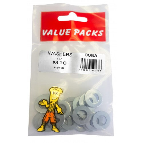 Value Pack Washers M10 Pack of 20 0683 (Large Letter Rate)