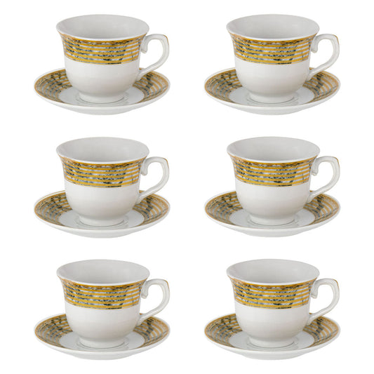 Durane Tea Coffee Cup Set of 12 Kea Linear 10190 (Parcel Plus Rate)