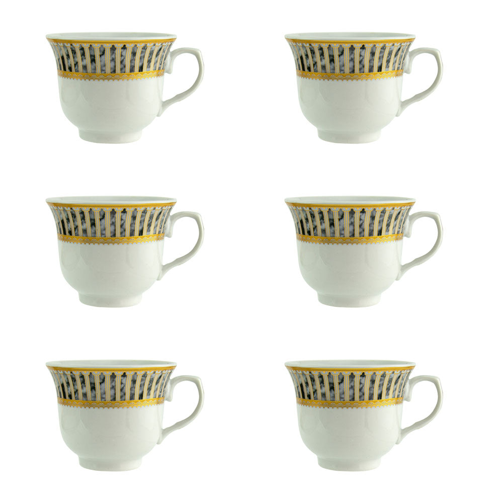 Durane Tea Coffee Cup Set of 12 Kea Pillars 10191 (Parcel Plus Rate)