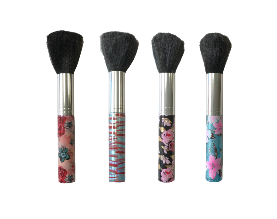 Make Up Powder Brush with Printed Floral Handle 15.5 cm Assorted Designs 2238 (Parcel Rate)