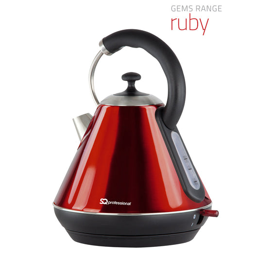 SQ Professional Gems Legacy Kettle 1.8 Litre 2200 Watt Ruby 3432 (Parcel Rate)