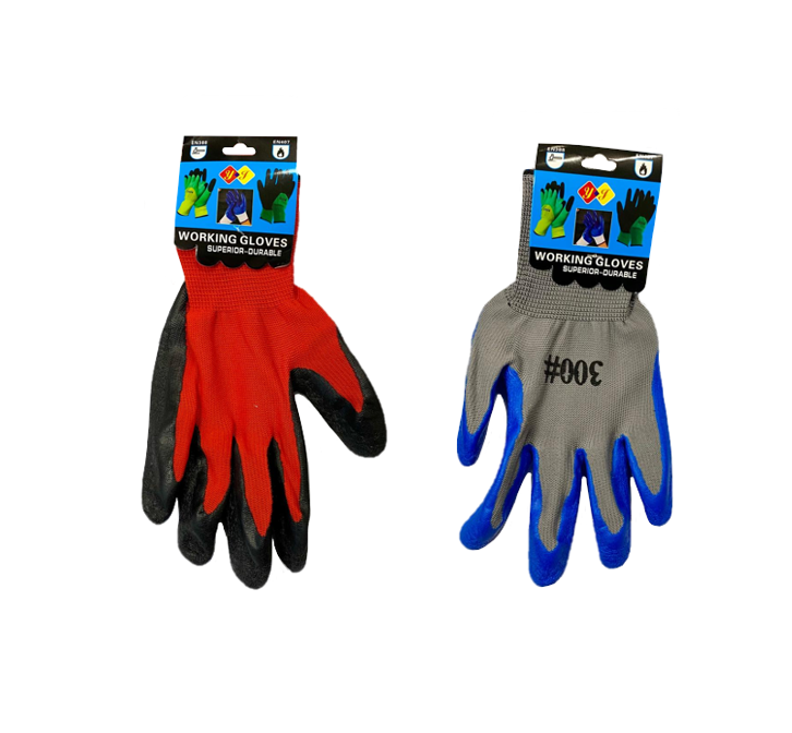 Heavy Duty Construction Rubber Working Gloves One Size Assorted Colours 5123 A (Large Letter Rate)