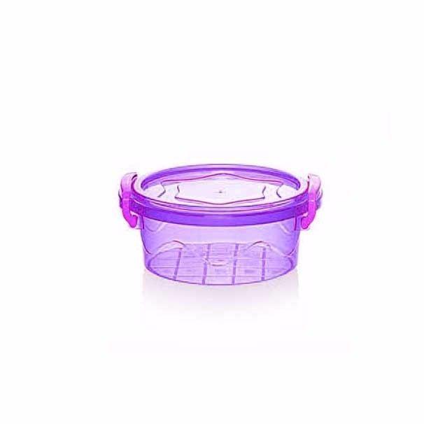 Mini Round Food Storage Container 300ml Assorted Colours AK241 (Parcel Rate)