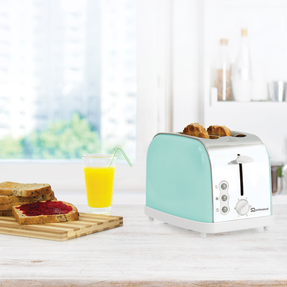 SQ Professional Dainty 2 Slice Toaster 900W Seafoam 5975 (Parcel Rate)