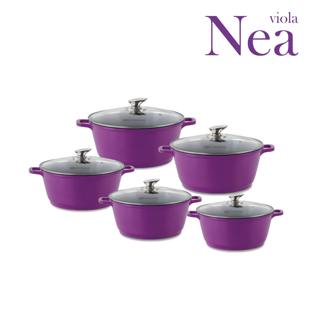 SQ Professional Nea Stockpot Set of 5 Viola P97156 (Big Parcel Rate)