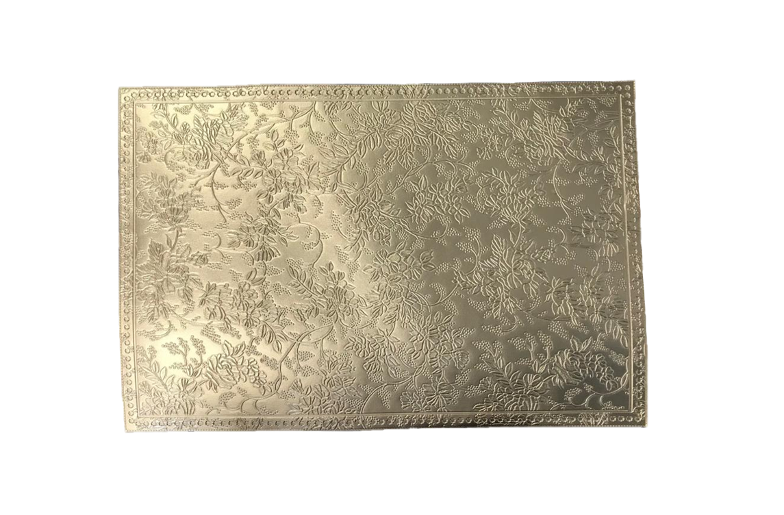 Table Placemat Gold Floral Pattern 30 x 45 cm 7481 (Parcel Rate)