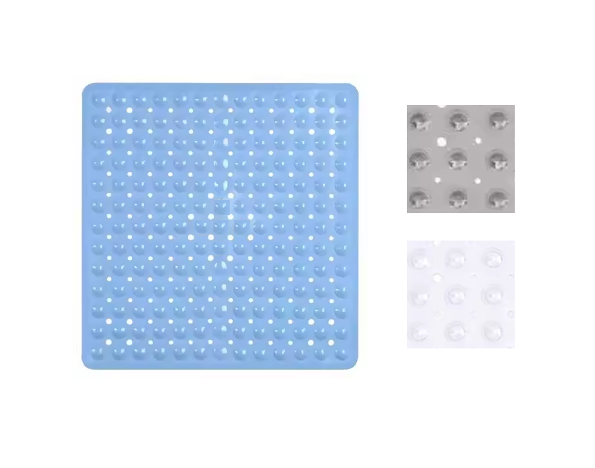 Bathroom Square Anti Slip Bath Mat 50 x 50 cm Assorted Colours 7486 (Parcel Rate)