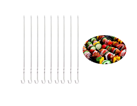 Twisted Metal BBQ Kebab Skewer Sticks 38 cm Pack of 9 7547 (Parcel Rate)