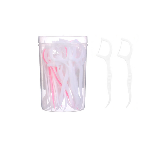 Dental Floss Toothpicks in Plastic Heart Shaped Container 7601 (Parcel Rate)