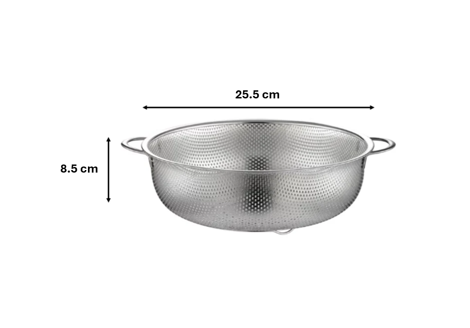 Metal Kitchen Strainer Colander 25.5 cm 7650 (Parcel Rate)