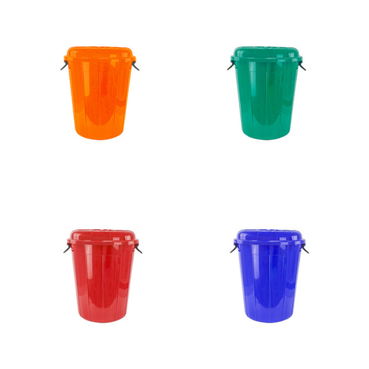 Plastic Eco Storage Drum Bin Bucket with 2 Side Handles 40L Assorted Colours 7704 (Big Parcel Rate)