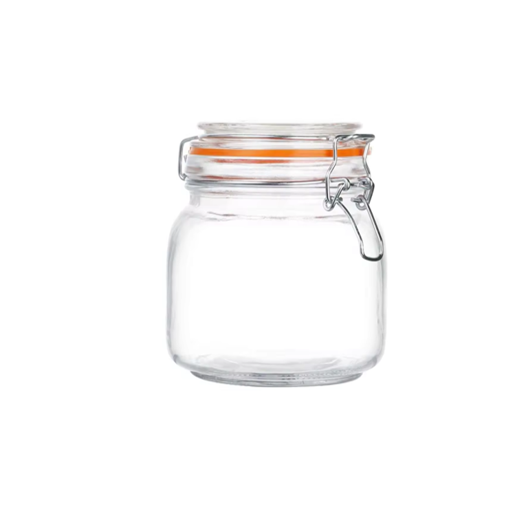 Glass Food Storage Jar Container 14 x 10.5 cm 7766 (Parcel Plus Rate)