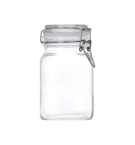 Glass Food Jam Storage Jar Container 6.2 x 6.2 x 11 cm 7770 (Parcel Plus Rate)