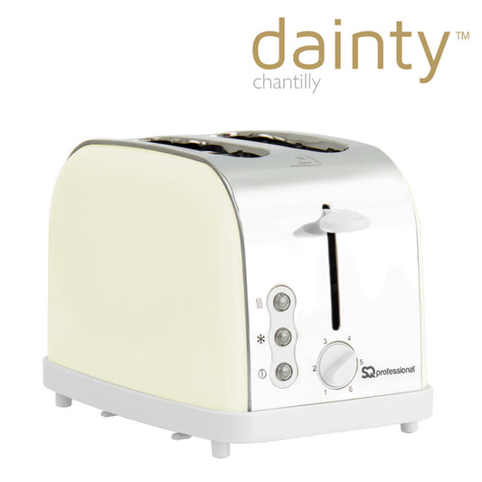 SQ Professional Dainty 2 Slice Toaster 900W Chantilly 7927 (Parcel Rate)