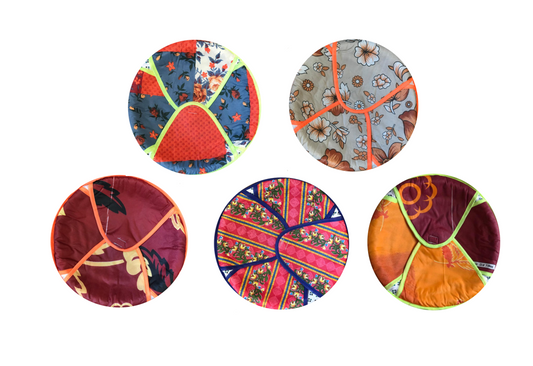 Printed Cotton Roti Chaba Naan Bread Basket Round 30 cm Assorted Designs 7944 (Parcel Rate)