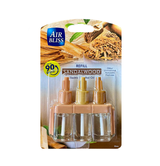 Air Bliss Air Freshener Scented Oil Plug In Refill 20ml Sandalwood ASW (Parcel Rate)