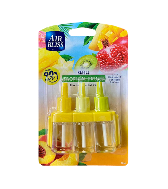 Air Bliss Air Freshener Scented Oil Plug In Refill 20ml Tropical Fruit ATF (Parcel Rate)