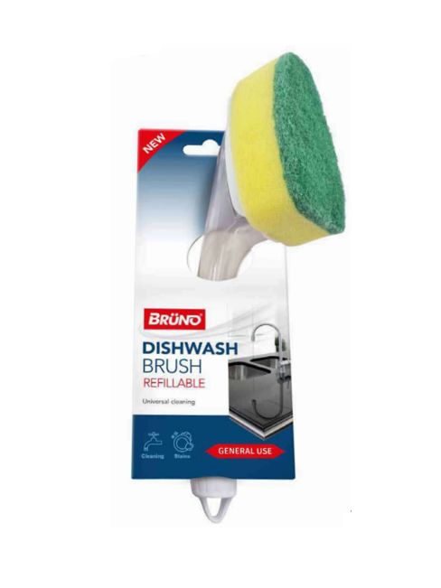 Refillable Dish Washing Up Liquid Sponge Brush 24 cm CS5 (Parcel Rate)