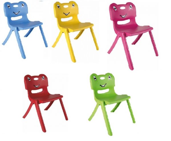 Gizem Children s Plastic Chair 50 x 26 cm Frog Animal Design Assorted C3 M8W Manchester Wholesale