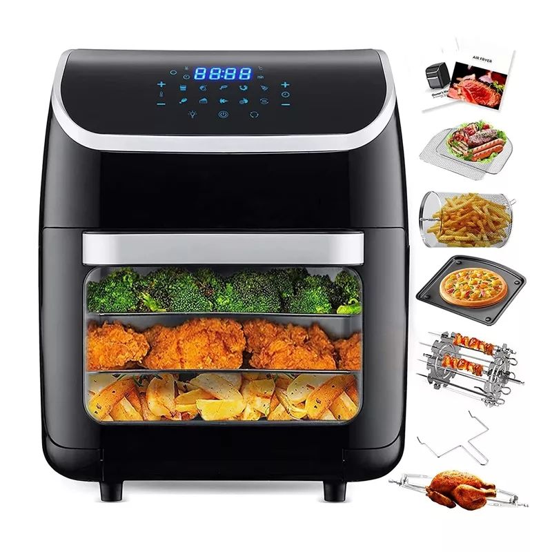 50 Units 1700W French Door Air Oven, 12L-15L Multi-functional, Healthy Digital Air Fryer, Oil-Free, Stainless Steel Convection Hot Air Oven