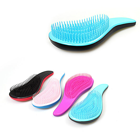 Plastic Detangling Hair Brush 18 cm Assorted Colours 7742 (Parcel Rate)