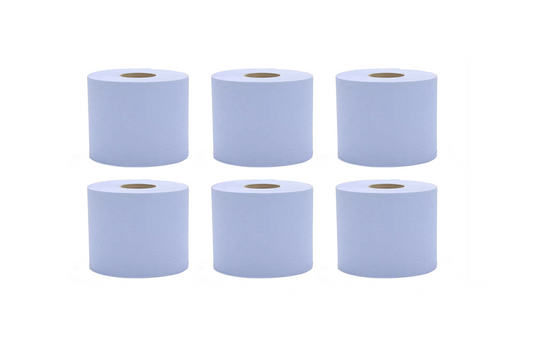 Abzorbex Blue Cleaning Centrefeed Paper Roll Pack of 6 LL5900 (Big Parcel Rate)