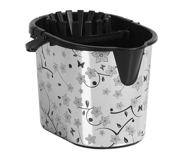 Plastic Mop Bucket with Printed Design 15L Assorted Designs MTS001 A (Parcel Rate)