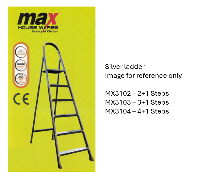 2+1 Step Ladder Heavy Duty Assorted Colours MX3122 / MX3102 (Parcel Rate)