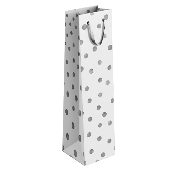 Gold / Silver Patterned Paper Wine Bottle Gift Bag 12 x 36 x 10 cm Assorted Designs P1913 (Large Letter Rate)