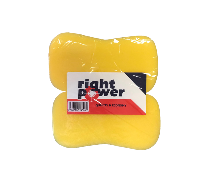 Right Power Jumbo Yellow Car Wash Sponge 20.5 x 10.5 x 3.8 cm Pack of 2 RP4003 (Parcel Rate)