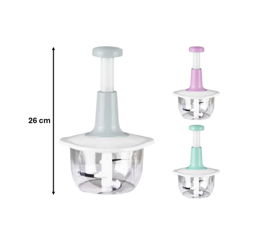 Manual Hand Press Chopper 10 x 14 x 26 cm Assorted Colours SG9025 (Parcel Rate)