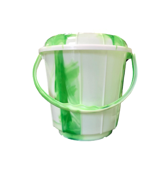 13 Litre Tie Dye Design Plastic Bucket with Lid Assorted Colours TS60990 (Big Parcel Rate)