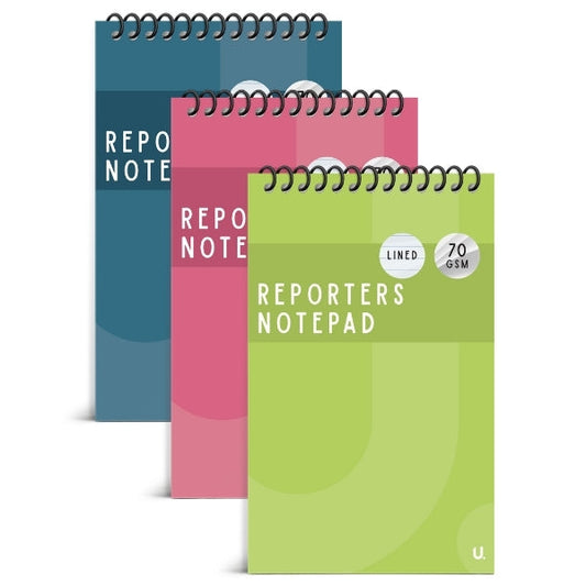 Reporters Notepad 5" x 8" Assorted Colours P1109 (Parcel Rate)