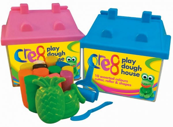 Cre8 Play Dough House Shape Assorted Colours P2452 (Parcel Rate)