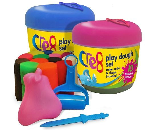 Cre8 Play Dough Set Apple Shape Assorted Colours P2610 (Parcel Rate)