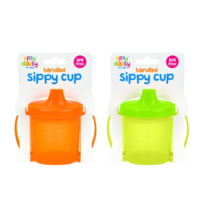 Plastic Baby Sippy Cup with Handles Assorted Colours 323716 (Parcel Rate)