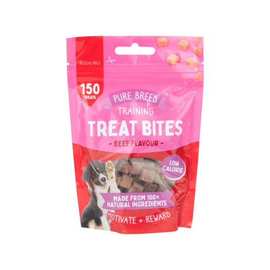 Pet Dog Treats Training Treat Bites Dry Beef Cubes 100g 323889 (Parcel Rate)