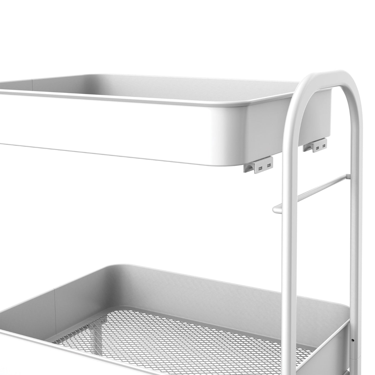 SQ Professional Durane Kitchen Trolley Storage Rack 3 Tier 41.5 x 30.5 x 77.2 cm White 11303 (Big Parcel Rate)