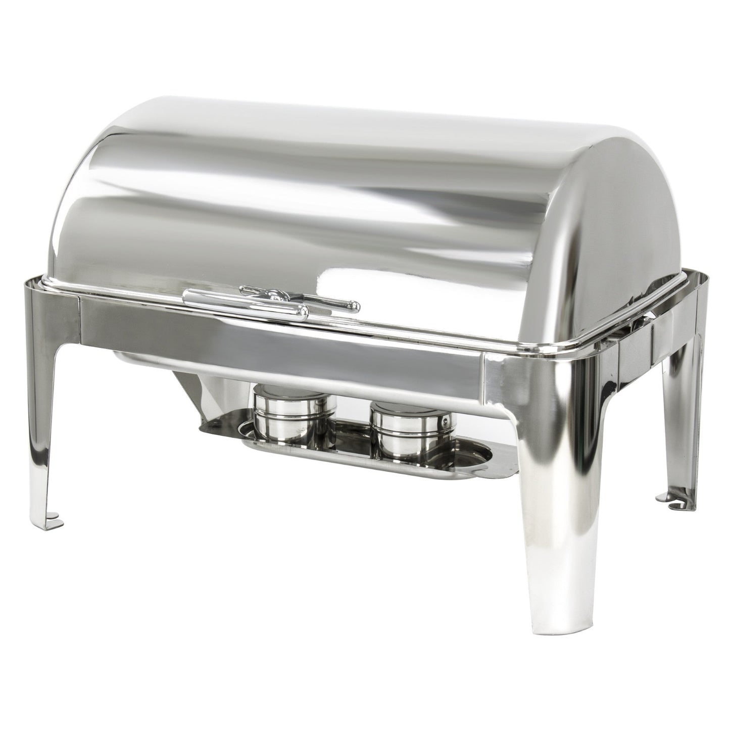 SQ Professional Banquet Chafing Dish with Roll Top and 2 Soup Pots Oblong Silver 2 x 4.5L 7924 (Big Parcel Rate)