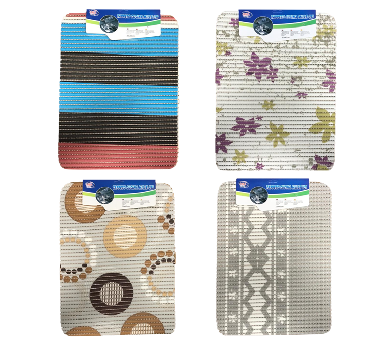 Rectangular Soft Ant-Slip Sink Mat 30 x 40 cm Assorted Designs 01940 (Parcel Rate)