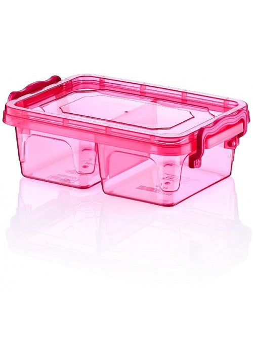 Hobby Bonbon Rectangular Divided Multi Box Storage Container Plastic 0.5 Litre 021049 (Parcel Rate)