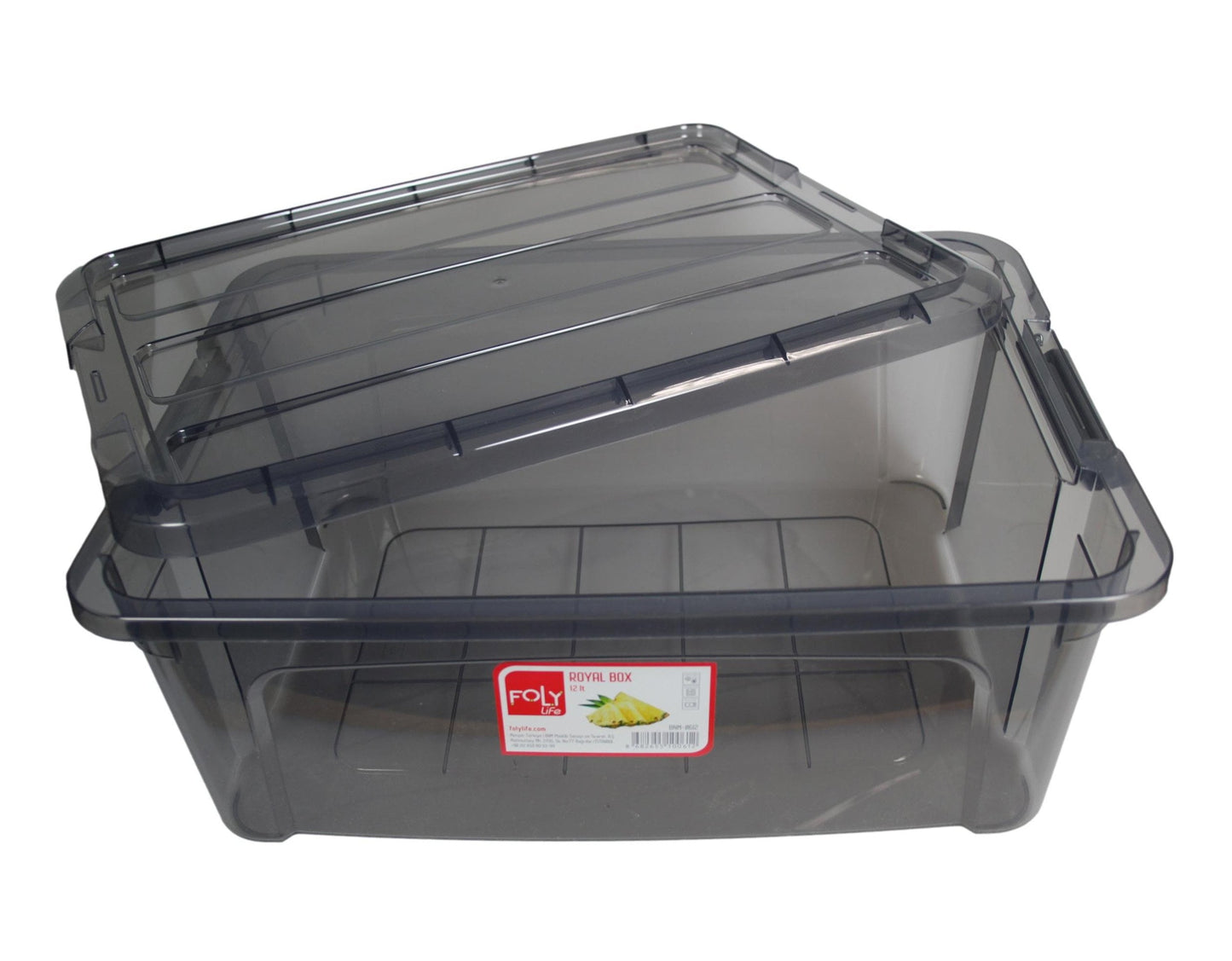 Poli Plastic Storage Box Black 12 Litre 40 cm BNM0612  (Parcel Rate)