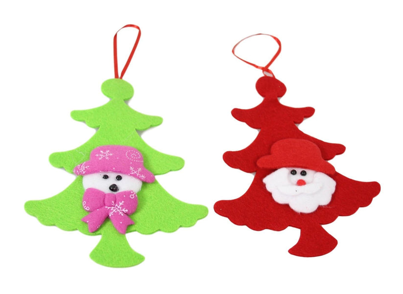 Christmas Tree Felt Decoration Assorted Colours and Designs 1453 (Large Letter Rate)