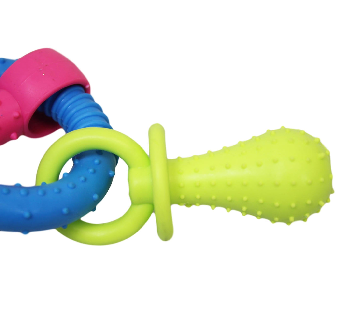 Pet Dog Chewing Toy Dummy Ring with Bone Assorted Colours 1817 (Parcel Rate)