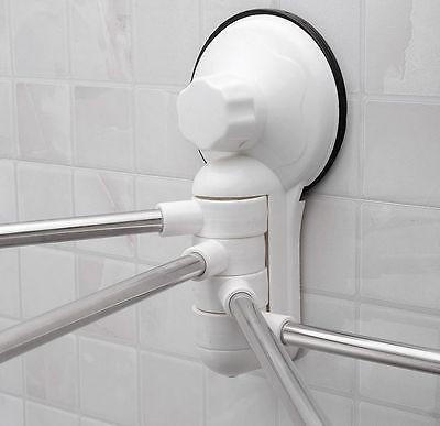 Adjustable Suction Cup Stainless Steel Bathroom Towel Bar 0838 (Parcel Rate)