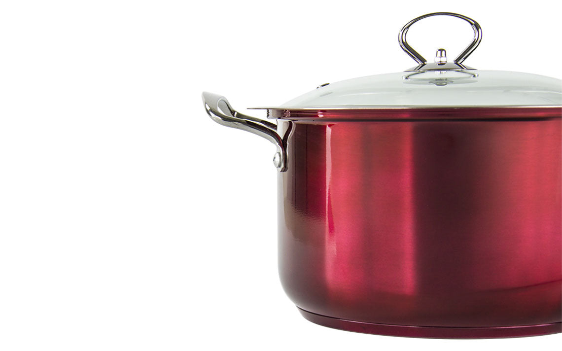 SQ Professional Gems Metallic Stockpot Set of 3 Ruby 9577 (Big Parcel Rate)