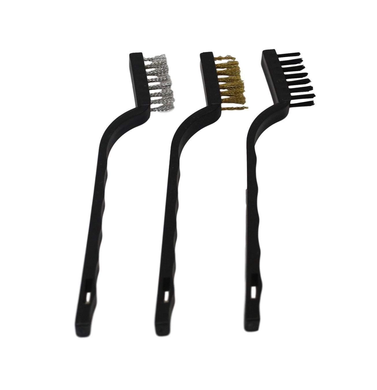 Steel Brass Nylon Wire Cleaning Brush Set of 3 17 cm 2000 (Parcel Rate)