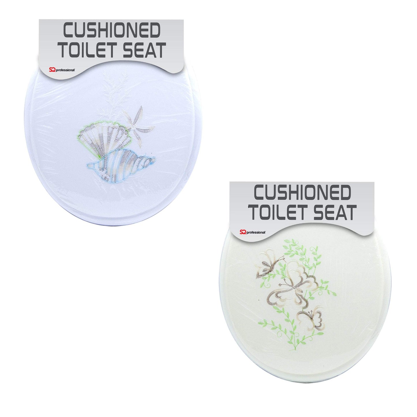 Cushioned Toilet Seat with Embroidery Design Assorted Designs and Colours 2024 (Parcel Rate)