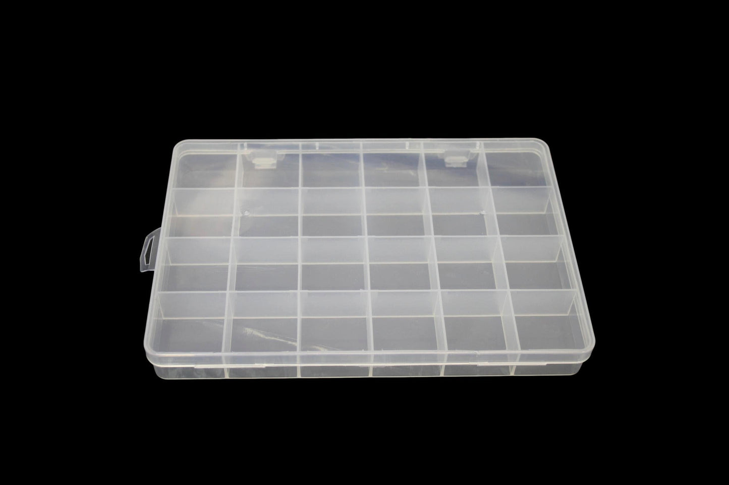 24 Plastic Compartment Box Small Organiser Storage Craft Box 19cm x 13cm 2035 (Parcel Rate)