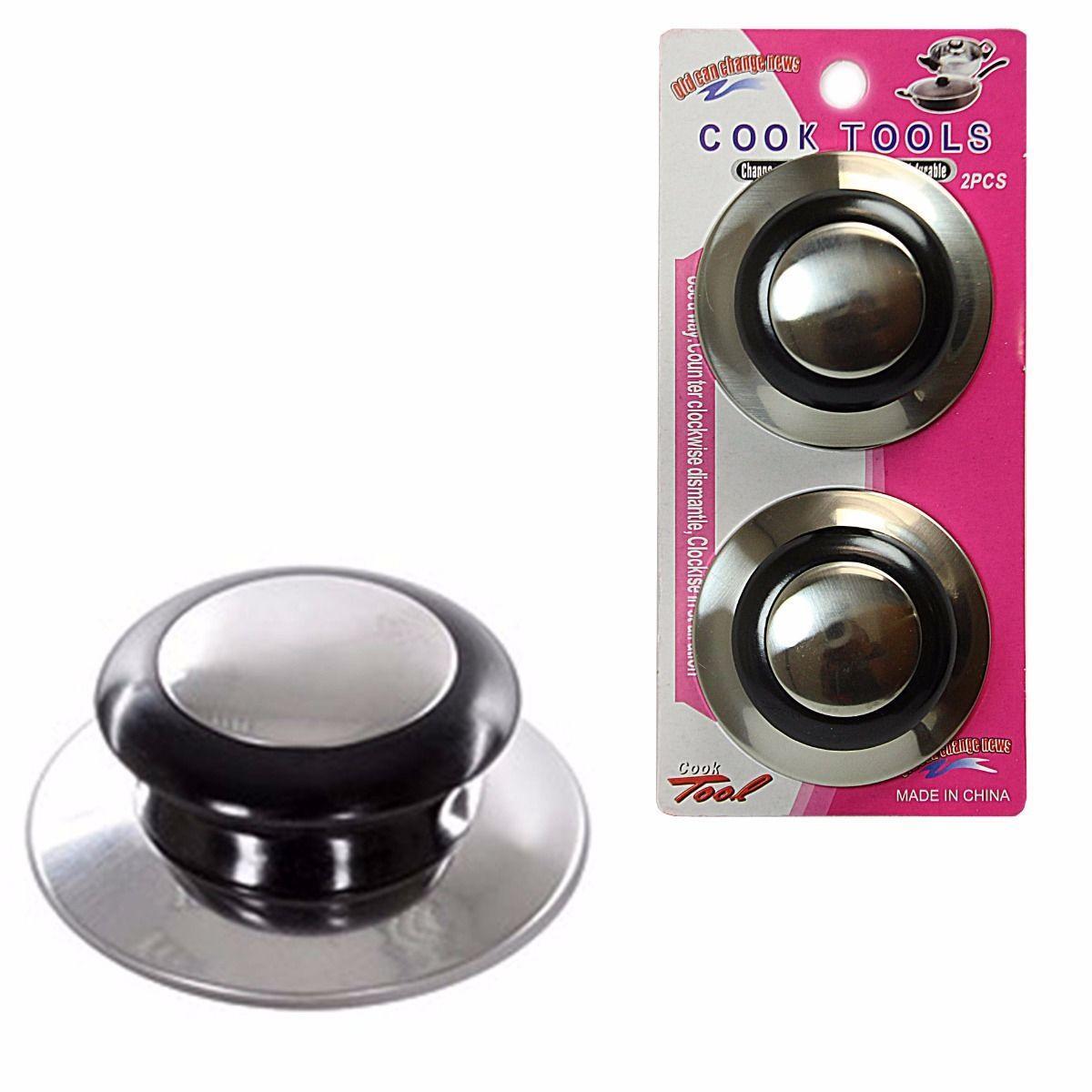 Metal Pan Lid Replacement Knobs with Screws Pack of 2 2914 A  (Parcel Rate)